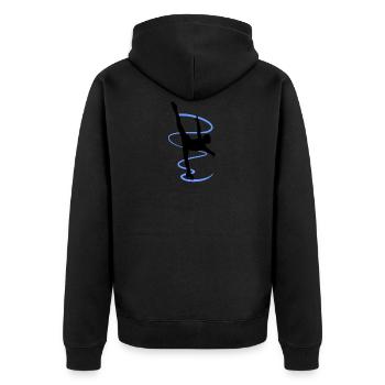 Eiskunstlauf Schlittschuhlauf Eis Figuren Tanz - Unisex Premium Bio Zip Hoodie - Schwarz - Hinten - Nico (187cm)
