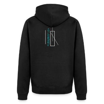 Leave me alone, do not bother me - Japanese - Unisex Premium Organic Zip Hoodie - black - Back - Nico (187cm)