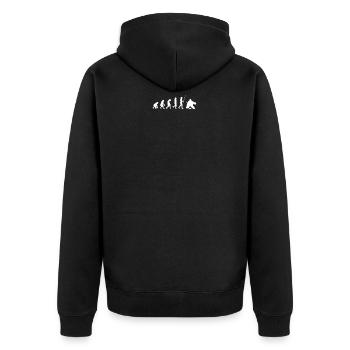 Gardien de but de hockey sur glace I gardien de but | Évolution du hockey sur glace - Veste à capuche bio Premium Unisexe - noir - Dos - Nico (187cm)