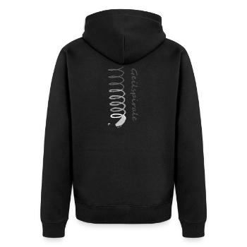 Parapente parapente montagnes ligne spirale - Veste à capuche bio Premium Unisexe - noir - Dos - Nico (187cm)