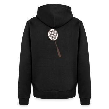 Badminton rackets - Unisex Premium Organic Zip Hoodie - black - Back - Nico (187cm)