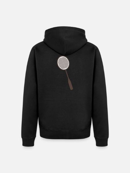 Badminton rackets - Unisex Premium Organic Zip Hoodie - black