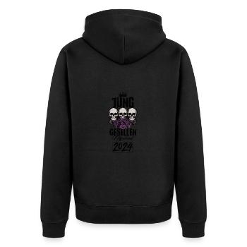Enterrement de vie de garçon 2024 - Veste à capuche bio Premium Unisexe - noir - Dos - Nico (187cm)
