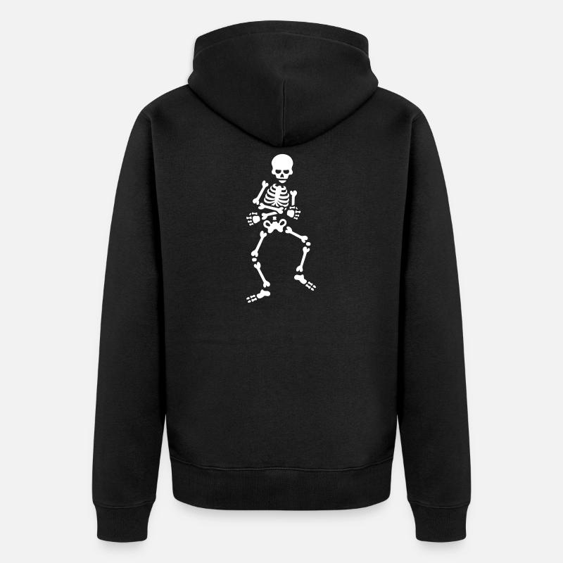 Skidibi dance challenge danse squelette meme - Veste à capuche bio Premium Unisexe - noir