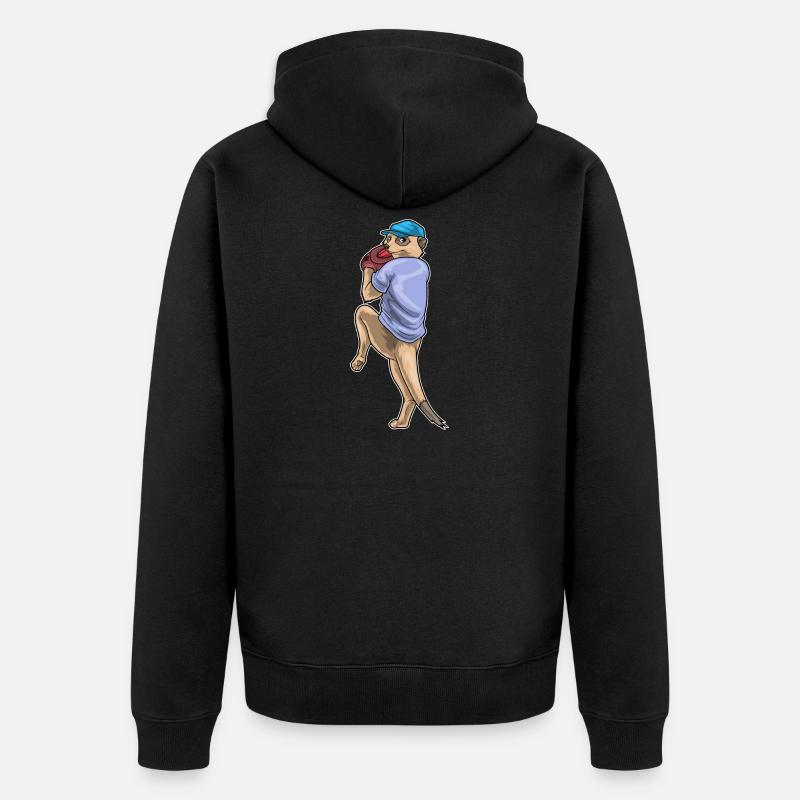 Meerkat Baseball Gant de baseball - Veste à capuche bio Premium Unisexe - noir