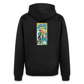 Sternzeichen Zwillinge - Zwei Ideen, sieben Pläne - Unisex Premium Bio Zip Hoodie - Schwarz - Hinten - Nico (187cm)
