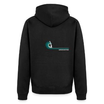 Windsurfing Windsurfer Wellenweiten Wind Wasser - Unisex Premium Bio Zip Hoodie - Schwarz - Hinten - Nico (187cm)