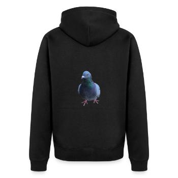Dove, Bird - Unisex Premium Organic Zip Hoodie - black - Back - Nico (187cm)