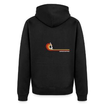 Windsurfing Windsurfer Wellenweiten Wind Wasser - Unisex Premium Bio Zip Hoodie - Schwarz - Hinten - Nico (187cm)