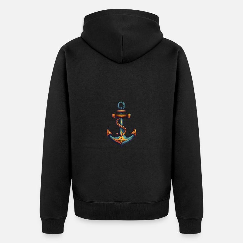 Port d’ancrage - Veste à capuche bio Premium Unisexe - noir