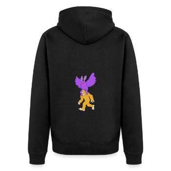 Papillon de nuit - Veste à capuche bio Premium Unisexe - noir - Dos - Nico (187cm)
