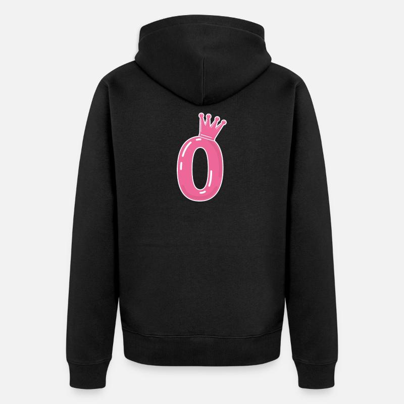 0 krone - Unisex Premium Bio Zip Hoodie - Schwarz