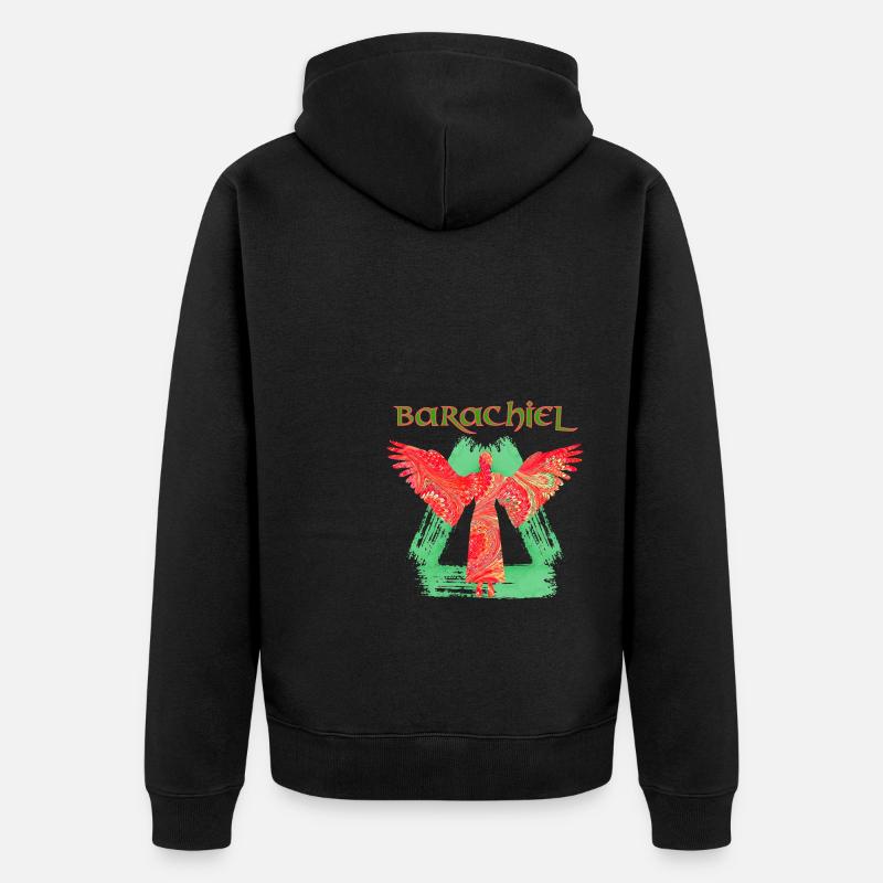 barachiel e 91 - Unisex Premium Bio Zip Hoodie - Schwarz