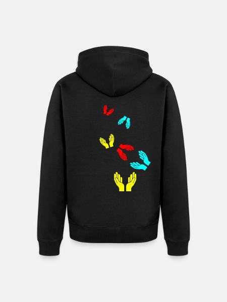 Hands icon icon - Unisex Premium Organic Zip Hoodie - black