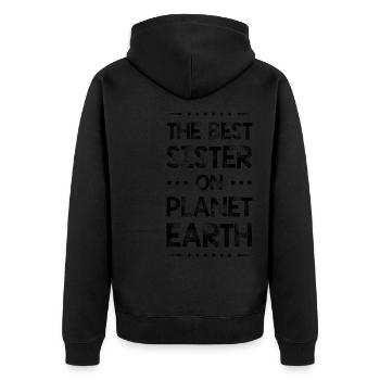 Meilleure sœur disant - Veste à capuche bio Premium Unisexe - noir - Dos - Nico (187cm)