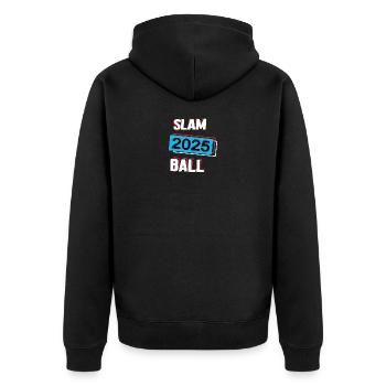 Slamball 2025 Slamballer Slamballspieler Spiel - Unisex Premium Bio Zip Hoodie - Schwarz - Hinten - Nico (187cm)