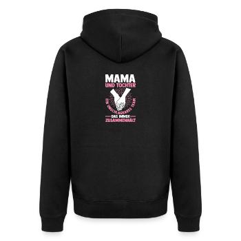 Maman et fille - Veste à capuche bio Premium Unisexe - noir - Dos - Nico (187cm)