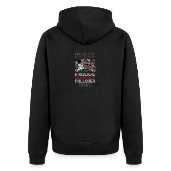Père Noël Noël laid Noël - Veste à capuche bio Premium Unisexe - noir - Dos - Nico (187cm)