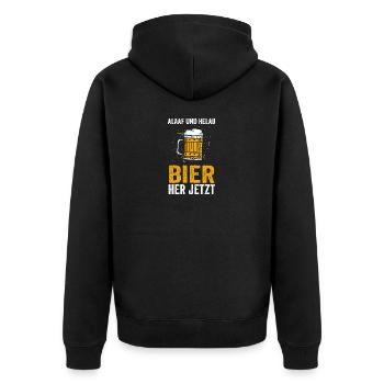 Costume de carnaval Boire de la bière Carnaval Carnaval - Veste à capuche bio Premium Unisexe - noir - Dos - Nico (187cm)