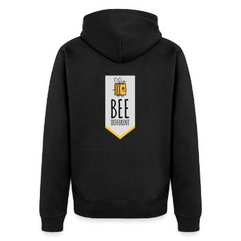 bee citation différente - Veste à capuche bio Premium Unisexe - noir - Dos - Nico (187cm)