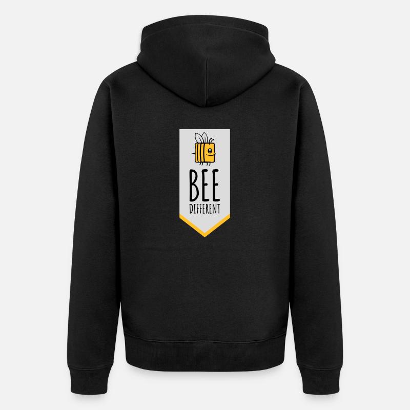 bee citation différente - Veste à capuche bio Premium Unisexe - noir