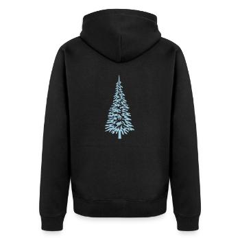 Christmas tree full - Unisex Premium Organic Zip Hoodie - black - Back - Nico (187cm)