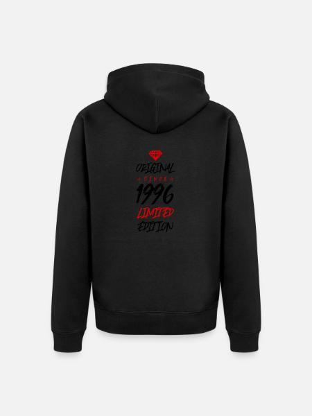 1996 Édition limitée - Veste à capuche bio Premium Unisexe - noir