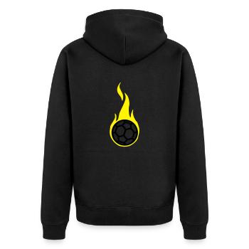 handball 1 clr2 - Veste à capuche bio Premium Unisexe - noir - Dos - Nico (187cm)