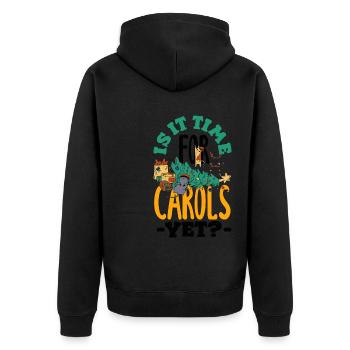 festif des Fêtes - Veste à capuche bio Premium Unisexe - noir - Dos - Nico (187cm)