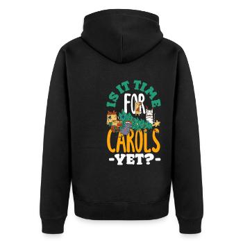 festif des Fêtes - Veste à capuche bio Premium Unisexe - noir - Dos - Nico (187cm)