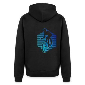 Vélo de route pour femmes Vélo de route Vélo de route - Veste à capuche bio Premium Unisexe - noir - Dos - Nico (187cm)