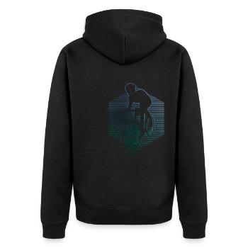 Vélo de route pour hommes Vélo de route pour femmes Vélo de route - Veste à capuche bio Premium Unisexe - noir - Dos - Nico (187cm)