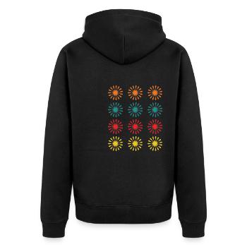ETOILE. STAR. ETOILES. FÊTE. ANNIVERSAIRE. NOËL. - Veste à capuche bio Premium Unisexe - noir - Dos - Nico (187cm)