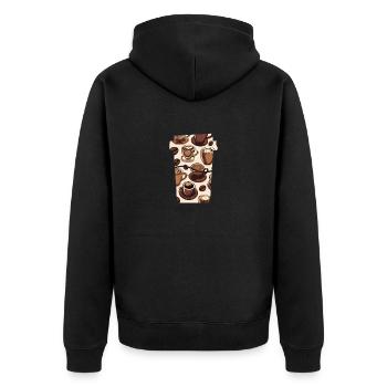Café magique Latte Art - Veste à capuche bio Premium Unisexe - noir - Dos - Nico (187cm)