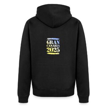 Gran Canaria 2025 - Unisex Premium Organic Zip Hoodie - black - Back - Nico (187cm)