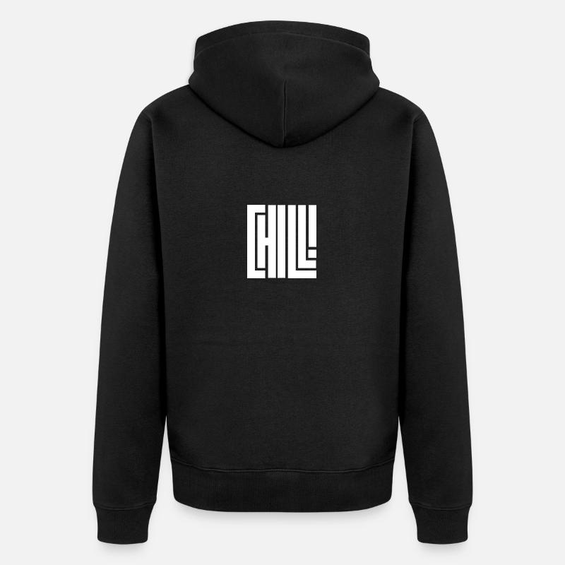 Chill - Unisex Premium Bio Zip Hoodie - Schwarz