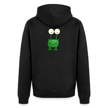 dessin animé grenouille - Veste à capuche bio Premium Unisexe - noir - Dos - Nico (187cm)