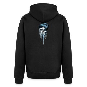 Crâne de snowboardeur - Veste à capuche bio Premium Unisexe - noir - Dos - Nico (187cm)