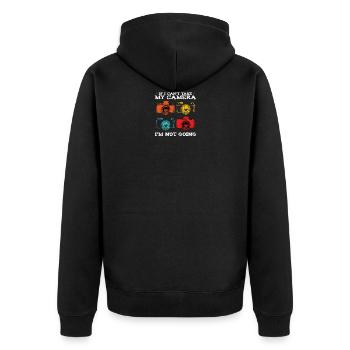 If I Can't Take My Camera Photographer Photography - Unisex Premium Organic Zip Hoodie - black - Back - Nico (187cm)