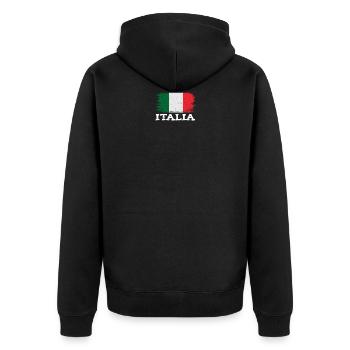 Italy Italia flag vintage sporting events - Unisex Premium Organic Zip Hoodie - black - Back - Nico (187cm)