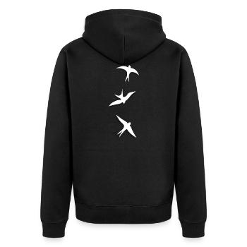 Avale dans le ciel - Veste à capuche bio Premium Unisexe - noir - Dos - Nico (187cm)