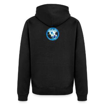 up to the Sky - Unisex Premium Organic Zip Hoodie - black - Back - Nico (187cm)
