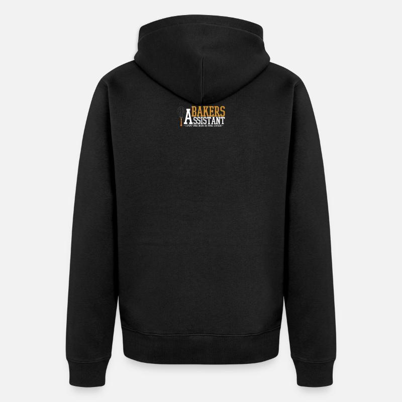 Bakers Assistant Bakery Baker Bread Buns - Unisex Premium Organic Zip Hoodie - black