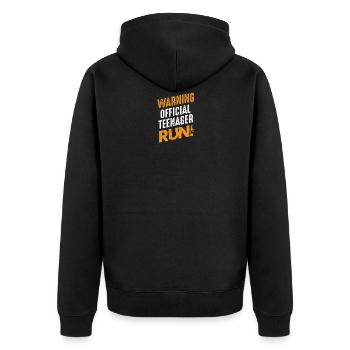 Avertissement Official Teenager Run Youth B-Day - Veste à capuche bio Premium Unisexe - noir - Dos - Nico (187cm)
