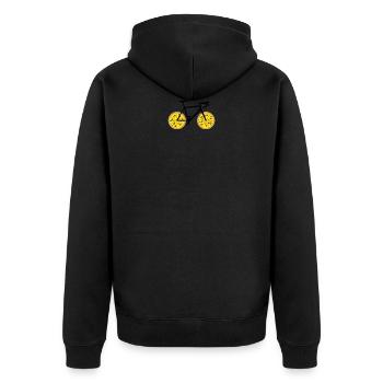 Pizza bike - Unisex Premium Organic Zip Hoodie - black - Back - Nico (187cm)