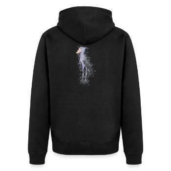 Shoebill Bird Bird Lover Birdwatcher - Unisex Premium Organic Zip Hoodie - black - Back - Nico (187cm)