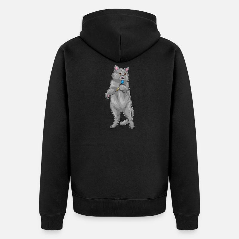 Cat Dart Dart - Veste à capuche bio Premium Unisexe - noir