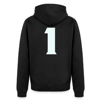 1 - Veste à capuche bio Premium Unisexe - noir - Dos - Nico (187cm)