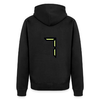 7. BIRTHDAY. HAPPY BIRTHDAY - Unisex Premium Organic Zip Hoodie - black - Back - Nico (187cm)