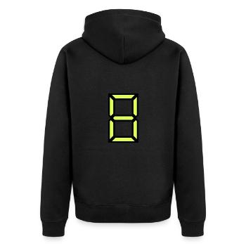 8. 8 YEARS. 8TH ANNIVERSARY. BIRTHDAY 8 YEARS - Unisex Premium Organic Zip Hoodie - black - Back - Nico (187cm)